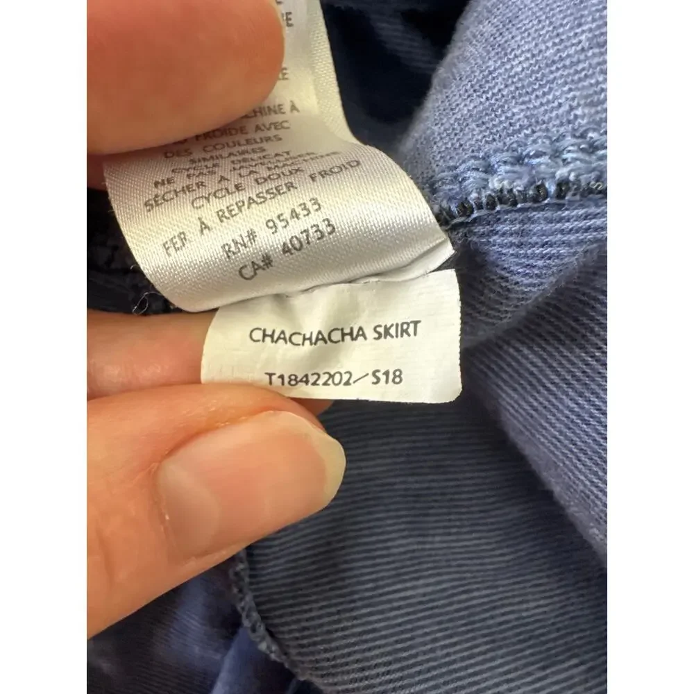 TOAD & CO ChaChaCha Pull On A Line Mini Skirt Blue Size XL